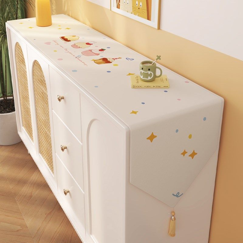 可爱卡通餐边柜桌旗棉麻长条茶桌垫布电视柜斗柜茶T几台面防尘盖,居家布艺,桌旗,淘宝优惠券,粉丝福利购,淘宝优惠卷