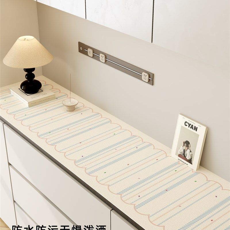 餐边柜台面保g护垫奶油风电视柜桌垫可裁剪长方形桌布玄关桌面垫,居家布艺,桌布,淘宝优惠券,粉丝福利购,淘宝优惠卷