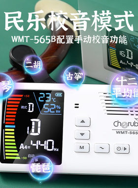 小天使WMT-565B民乐节拍器调音器二胡古筝琵琶古琴W专用充电校音