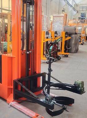 尔夫子称重油桶QAC堆高车YL650普全电动油运桶翻转倒料车搬车电北