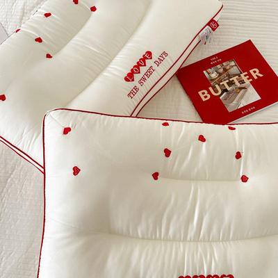 人缘定三生里红CIW妆芯中式婚庆结婚枕芯枕头喜庆成枕护十颈情侣