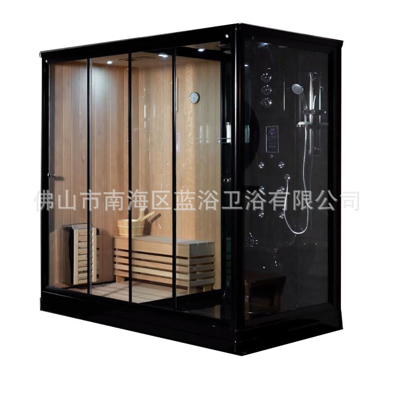 厂家直销 高档少斑点铁杉木桑拿房汗蒸土耳其浴湿蒸恒温淋浴按摩