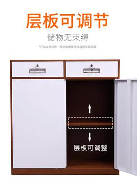 文柜矮办柜公室资料柜财务铁皮档柜A4件抽屉柜阳台储KIK物案柜加