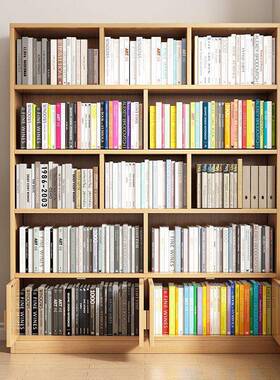 书架置物架落地家用储物FNT柜客厅卧靠墙室收书纳体柜书橱柜一整