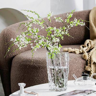 料仿花雪柳花LQV艺摆件客厅餐饰桌花插真花装轻奢塑花仿真花假花