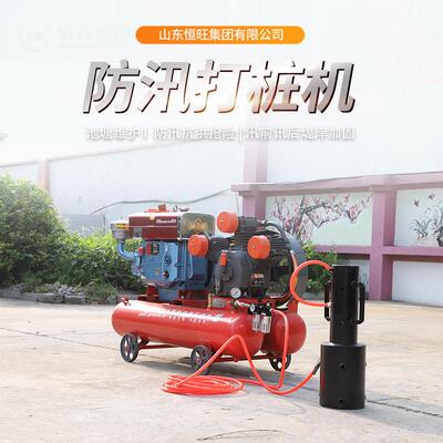 手持式险防汛桩机便携式压打气动打桩机河桩OZJ道堤岸抢护坡打桩