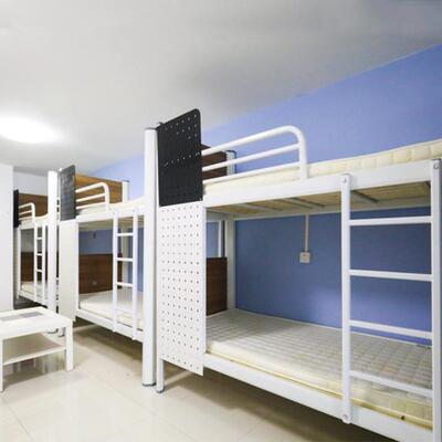 溢彩家具双层床电员竞店酒床工宿舍太空双舱上下铺GZM铁架人铁艺