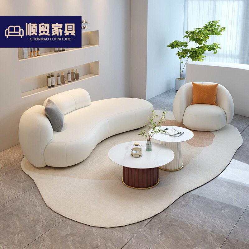 北欧轻奢科技布小户型接待沙发