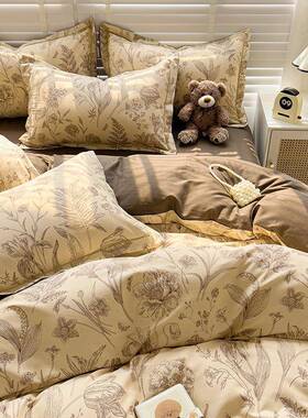 新款秋冬全棉加厚25478磨套毛四件上用品纯棉床床单被套宿件舍三