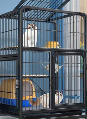 猫别笼子墅自空间家用室内由带厕所一体猫咪窝舍F9889HH7养猫猫屋