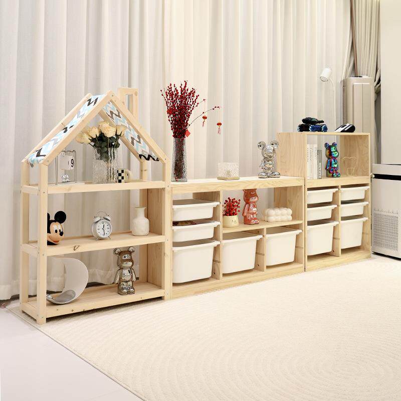 实木儿童玩具书二合架收纳家用客厅汽车ZHG-002绘本架多层置物储