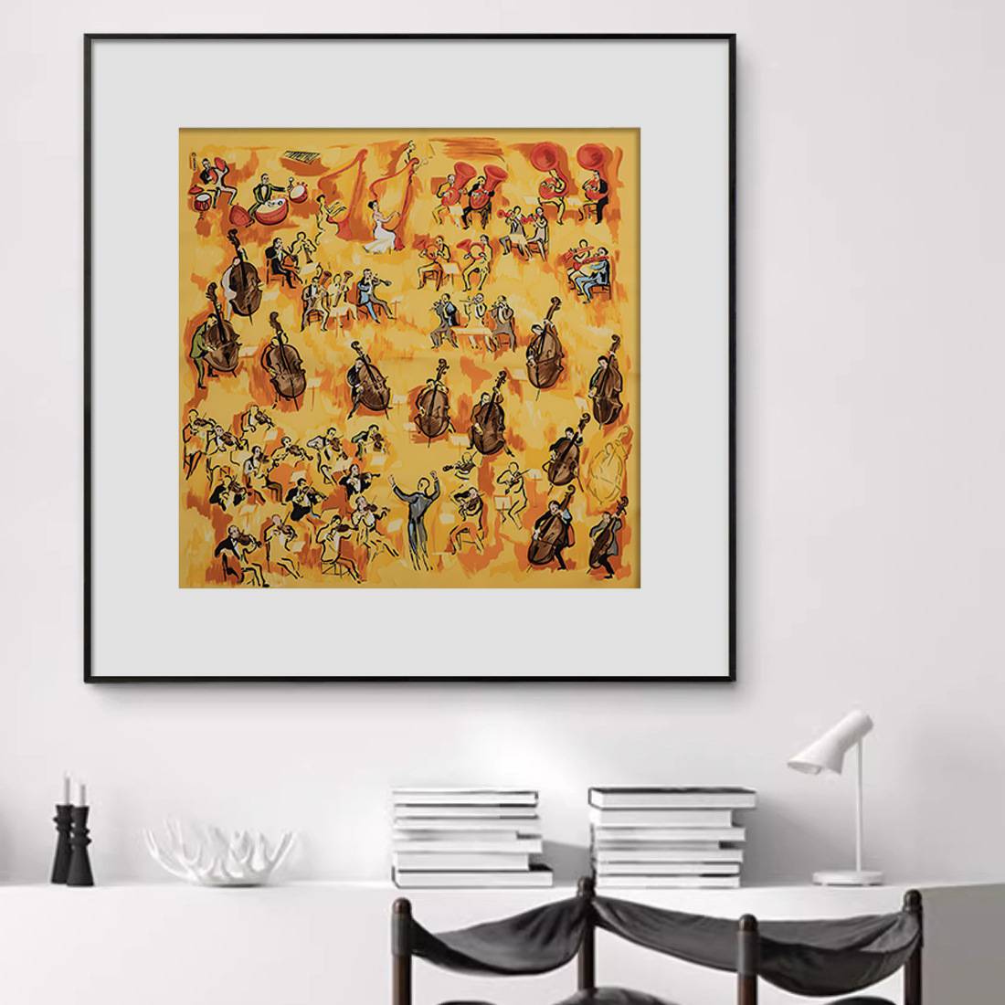 法式复古交响乐客厅卧室装饰画抽象小众艺术走廊壁画轻奢餐厅挂画图片