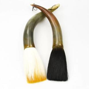 文房四宝弯牛大对号纯WSV羊兼毫大京抓笔联花斗笔大字家居装饰角