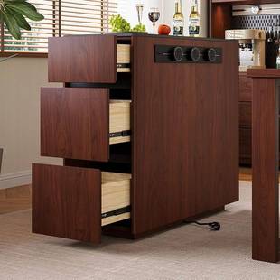 岛台餐边小岛厨房中岛柜子单独边岛移动餐桌实木极窄导台小户型柜