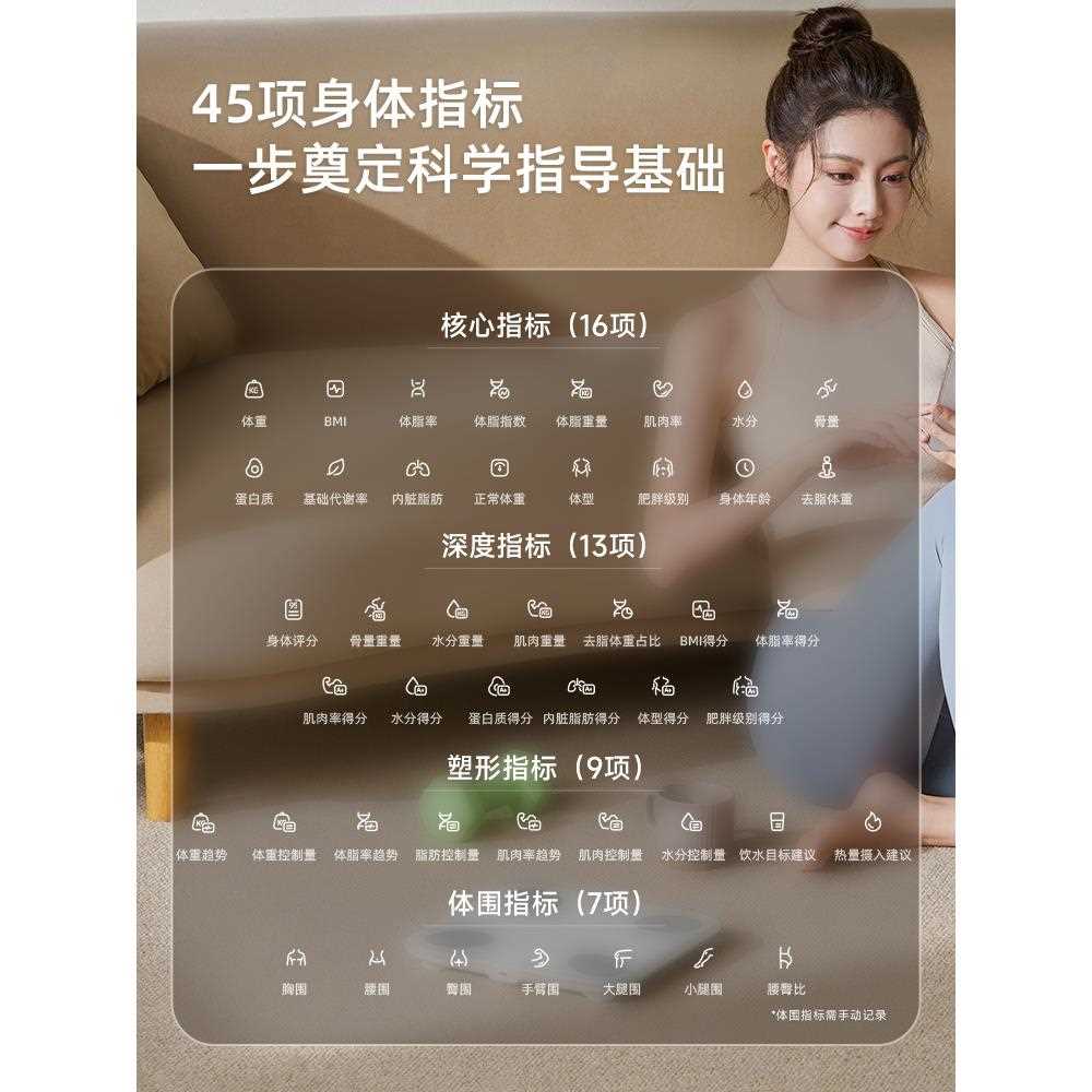 云麦好轻mini3S智能体脂秤专业家用体重秤人体电子称女生