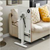 家用床边气动升降桌可折叠桌面沙发边小桌子可自由调节高度办公桌