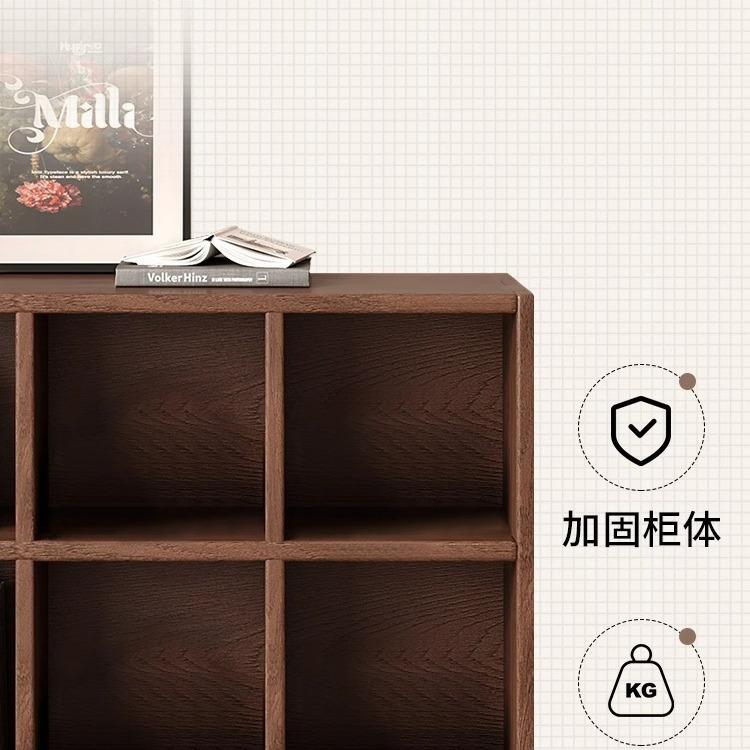 实木床头柜书柜G776G77一体桃色格子柜自由缝组合卧夹室床边收胡