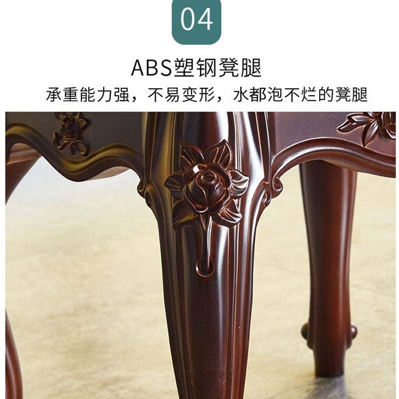 古筝钢琴凳单人欧式梳妆台凳子美式化妆椅中式古典家用小方凳圆凳