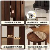 实木凳子家用可叠放备用餐桌板凳创意圆凳中古风藤编叠叠乐组合凳