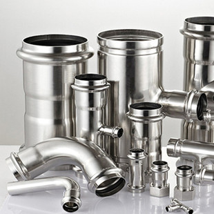 不锈钢304L双卡压变径弯头/卡接式异径大小弯头90度家用大小头