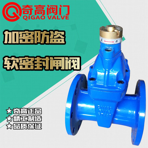 加密防盗软密封闸阀 FDZ45X-16 带锁法兰阀门DN50 65 80 100