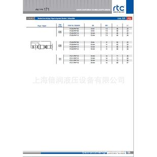 倍润RTC快速接头RTC171系列替换Staubli优惠价