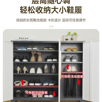 带锁鞋柜门口家用门外走廊密码锁大容量楼道入户钢制X室外防盗柜