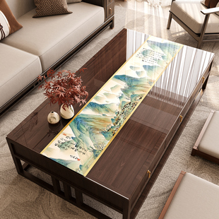 速发新中式茶几垫桌璃防水防油轻奢高级感透明软玻垫新款客厅茶几