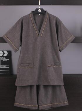 2025新款汗蒸服桑拿服男士情侣高端洗浴中心足浴按摩大尺码家居服