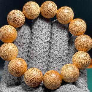 金丝玉竹手串实心竹棕竹高密老料手持文玩玉竹手链冷门文玩把件