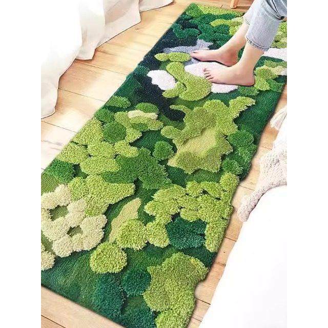 苔藓地毯卧室长条床边毯子地毯床边簇绒毯卧室书房茶几地毯飘窗垫,居家布艺,地毯,淘宝优惠券,粉丝福利购,淘宝优惠卷