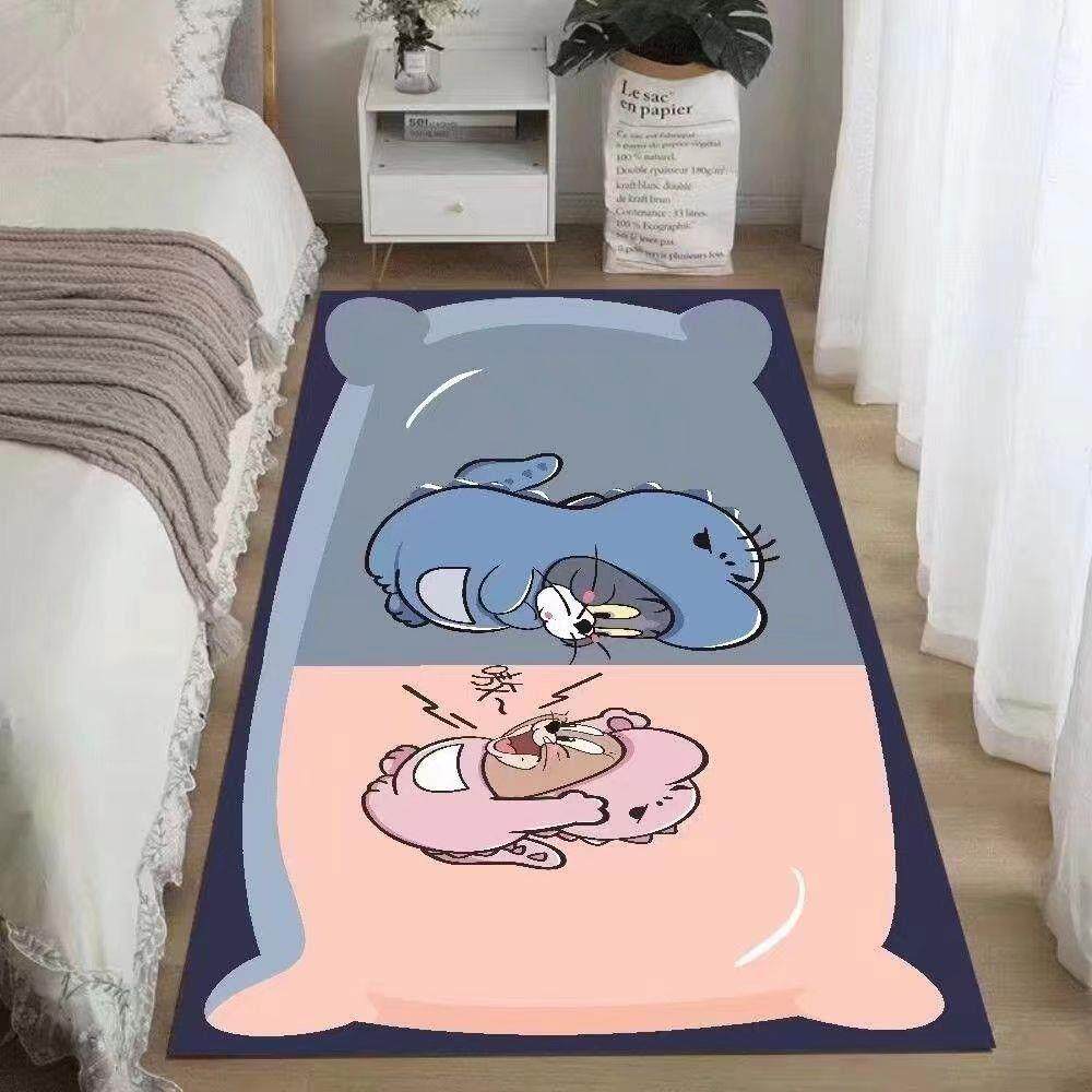 ins卡通卧室床边毯个性防滑吸水耐脏家用地垫飘窗阳台加厚地毯