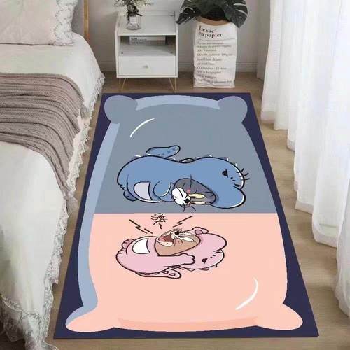 ins卡通卧室床边毯个性防滑吸水耐脏家用地垫飘窗阳台加厚地毯