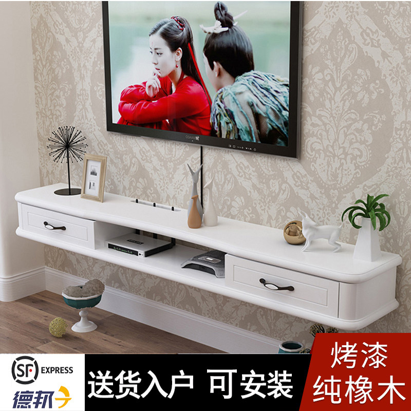 速发小户型壁挂墙木简易电视柜客厅物易欧式悬挂置简架实上卧室