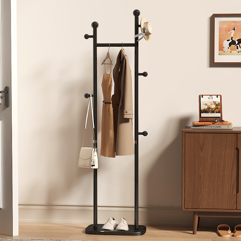速发衣帽架落服架不占空间简易卧室家用简约立式挂地衣收纳置物架