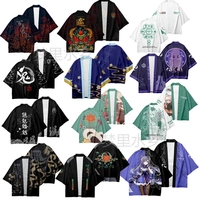新品原神 百鬼夜行系列3d印花 原宿和服道袍外套羽織披風(fēng)開衫