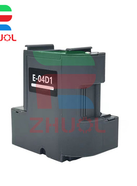 适用爱普生T-04D1废墨盒ET-3700 3750 4750 XP-5100 WF-2800 2860 2861 2865 2860DWF 打印机废墨仓 清零芯片