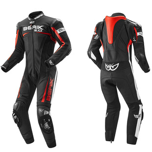 berik大眼连体皮衣摩托车骑行服竞技赛道防摔机车服路怒者3赛车服
