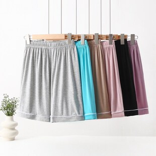 速发莫0阔五分短裤春夏休闲家居裤宽松外穿高腰尔腿睡裤薄大裤2代