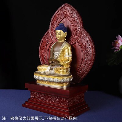 速发藏传密宗桌面小佛龛小供台佛像底座居家室内实木尼泊尔供佛台