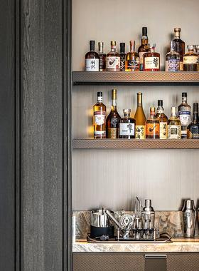 白兰地XO装饰洋酒样板房样品屋展示中心客厅吧台现代高档别墅软装