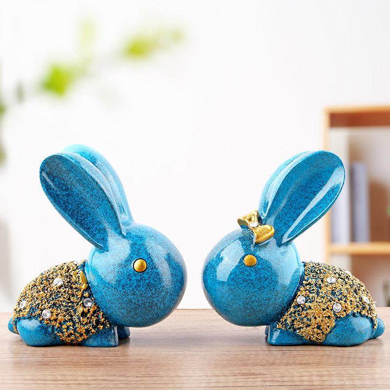 轻奢高档兔子摆件家居卧室客厅酒柜装饰品电视柜玄关摆设北欧现代,家居饰品,装饰摆件,淘宝优惠券,粉丝福利购,淘宝优惠卷