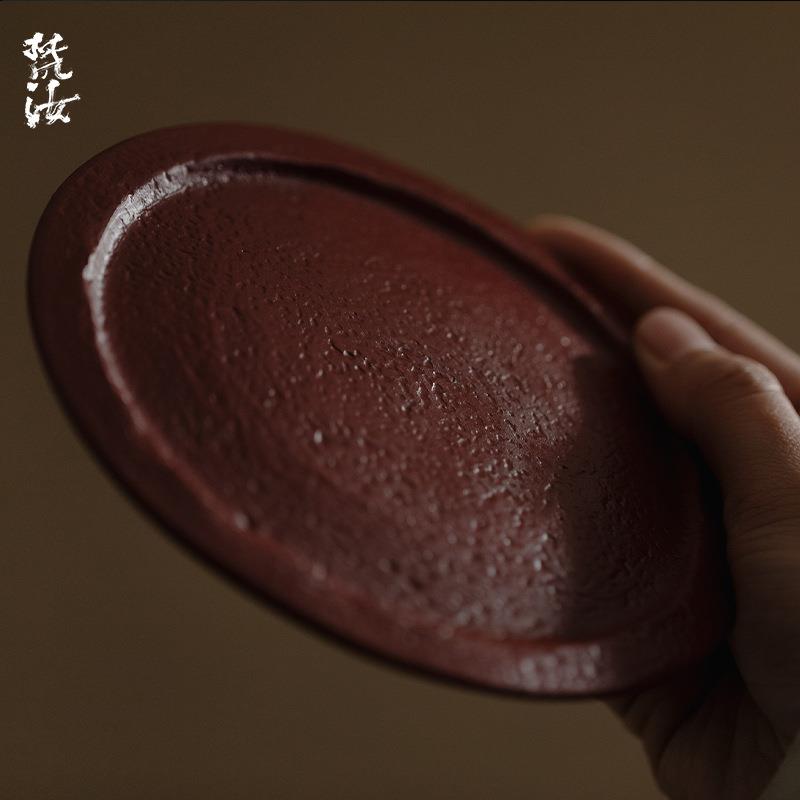 梵汝 景德镇日式复古耿萧干泡盘茶承家用功夫茶具壶承干泡台配件