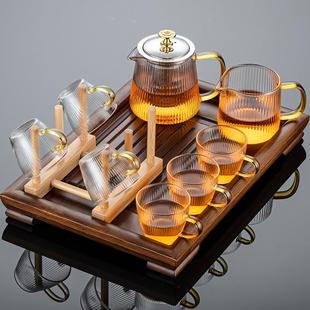 家用耐热茶杯加厚茶壶泡茶器办公室会客喝茶小型 玻璃功夫茶具套装