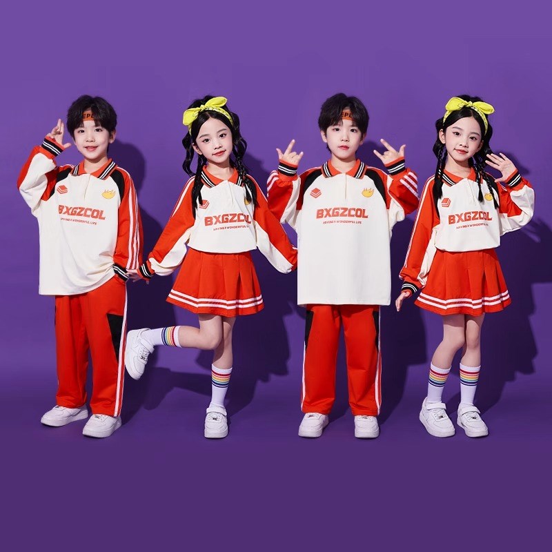 速发少儿啦啦队演出服幼儿园小学生运动会开幕式啦啦表团体操演服