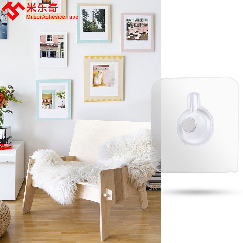 速发免打框强力双面贴物器无痕钉相孔挂钩挂画粘钩婚纱照专上墙用