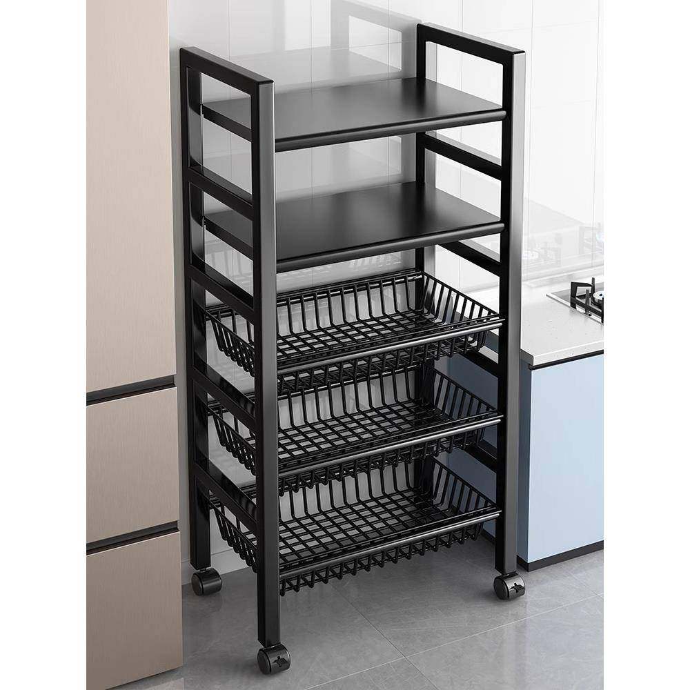 厨房蔬菜置物架落地多层带菜篮子储物货架多功能微波炉烤箱收纳架,厨房/烹饪用具,抹布架/厨房清洁收纳架,淘宝优惠券,粉丝福利购,淘宝优惠卷