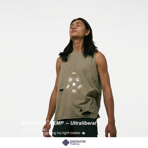 ECOARCH®HEMP日本制面料-氧生态超轻汉麻功能背心-城市户外通用