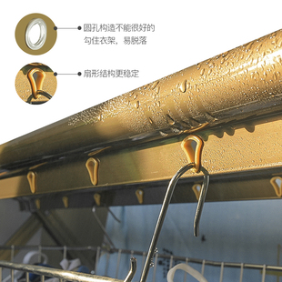 陽臺伸縮晾衣架j戶外推拉家用曬衣架窗外折疊晾衣桿室外加厚涼衣