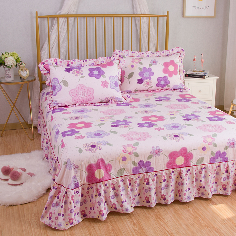 全棉床单三件套单件纯n棉单人棉布双人大被单1.5m床1.8m床2.0m床